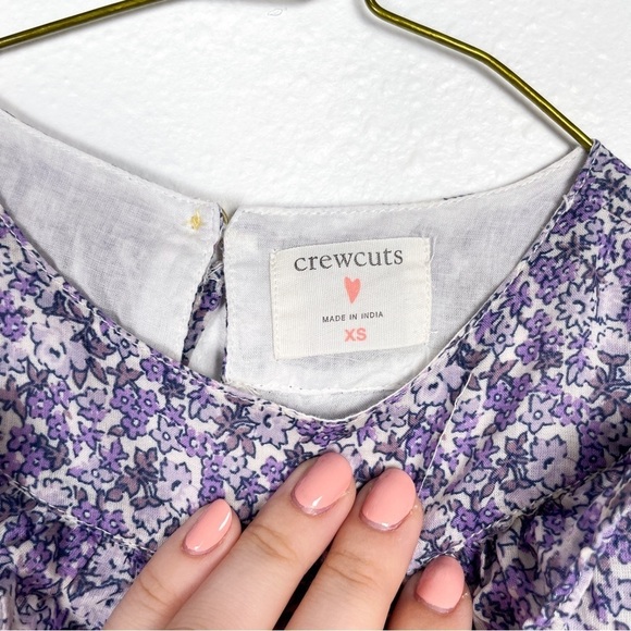 CrewCuts Sz. XS (4/5) Purple and White Floral Ruffle Top - Picture 6 of 8
